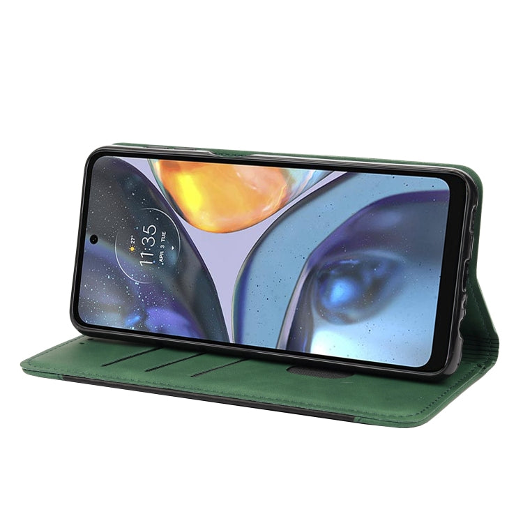 For Motorola Moto G22 Skin Feel Splicing Leather Phone Case