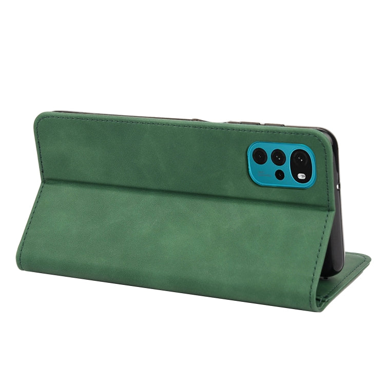 For Motorola Moto G22 Skin Feel Splicing Leather Phone Case