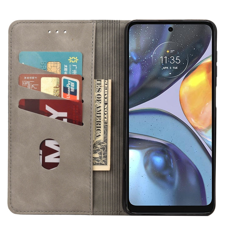 For Motorola Moto G22 Skin Feel Splicing Leather Phone Case