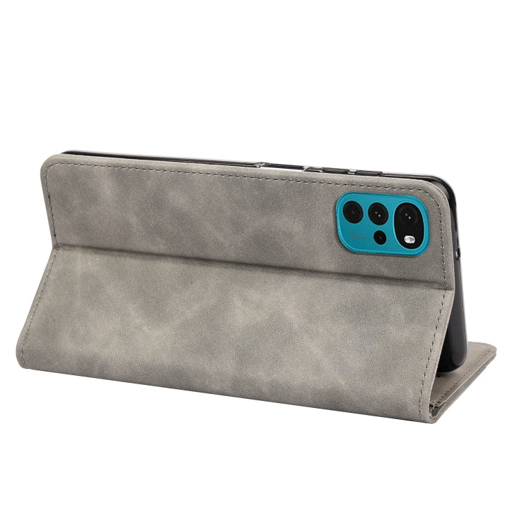 For Motorola Moto G22 Skin Feel Splicing Leather Phone Case
