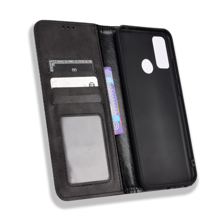 For BLU G51 Plus Magnetic Buckle Retro Texture Leather Phone Case