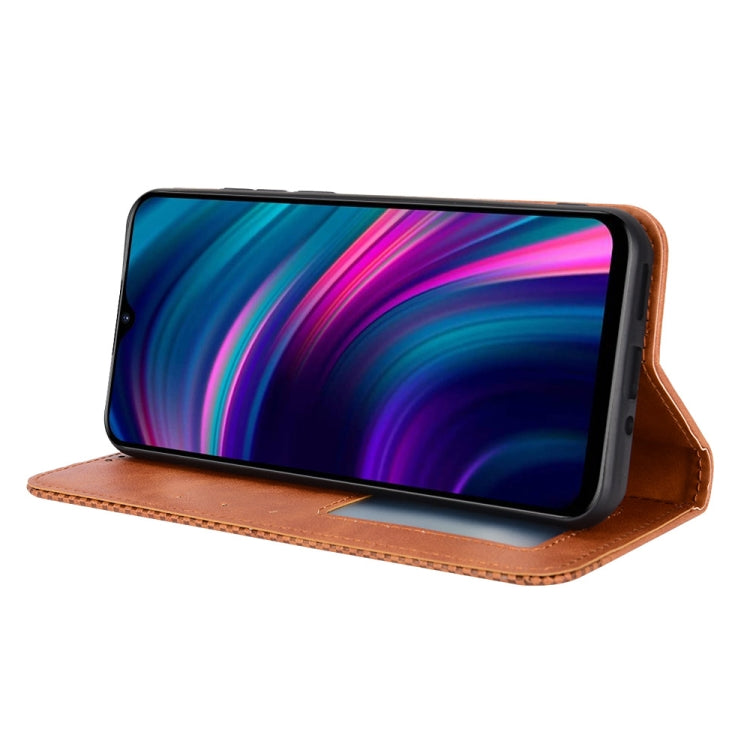 For BLU G51 Plus Magnetic Buckle Retro Texture Leather Phone Case