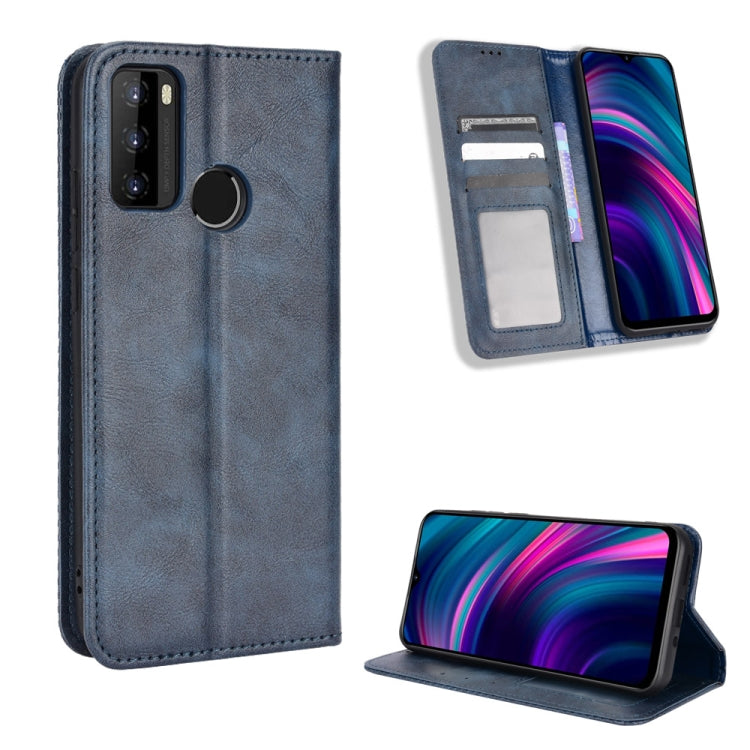 For BLU G51 Plus Magnetic Buckle Retro Texture Leather Phone Case