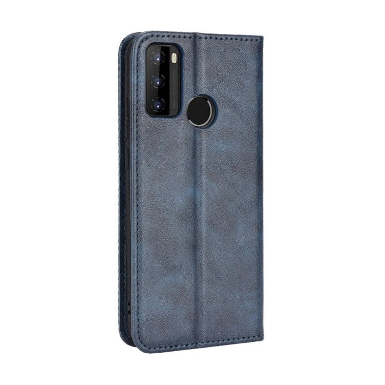 For BLU G51 Plus Magnetic Buckle Retro Texture Leather Phone Case