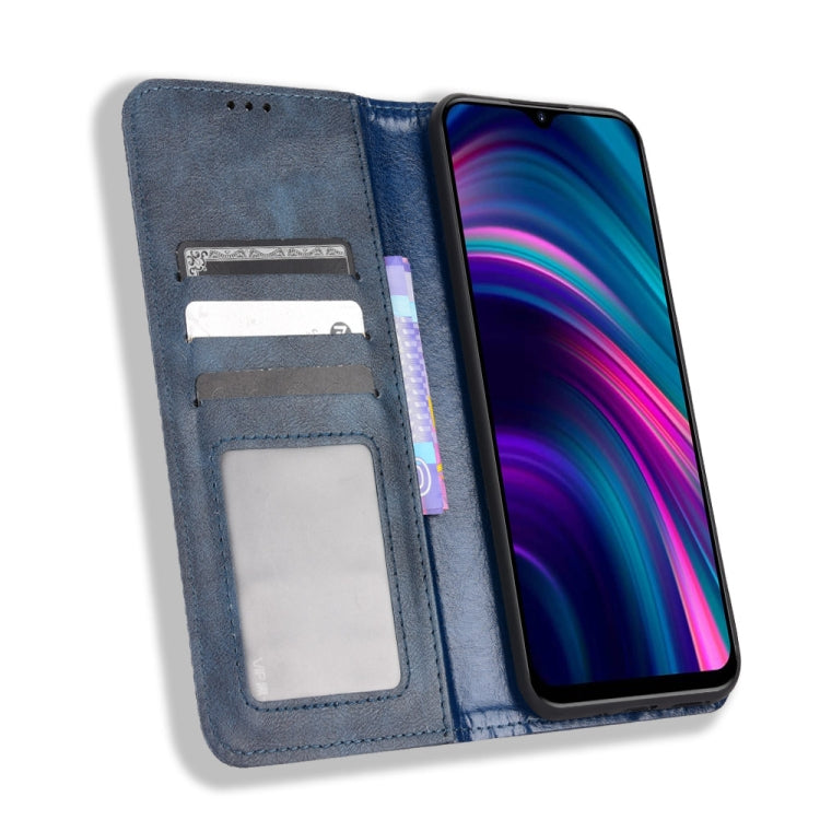 For BLU G51 Plus Magnetic Buckle Retro Texture Leather Phone Case