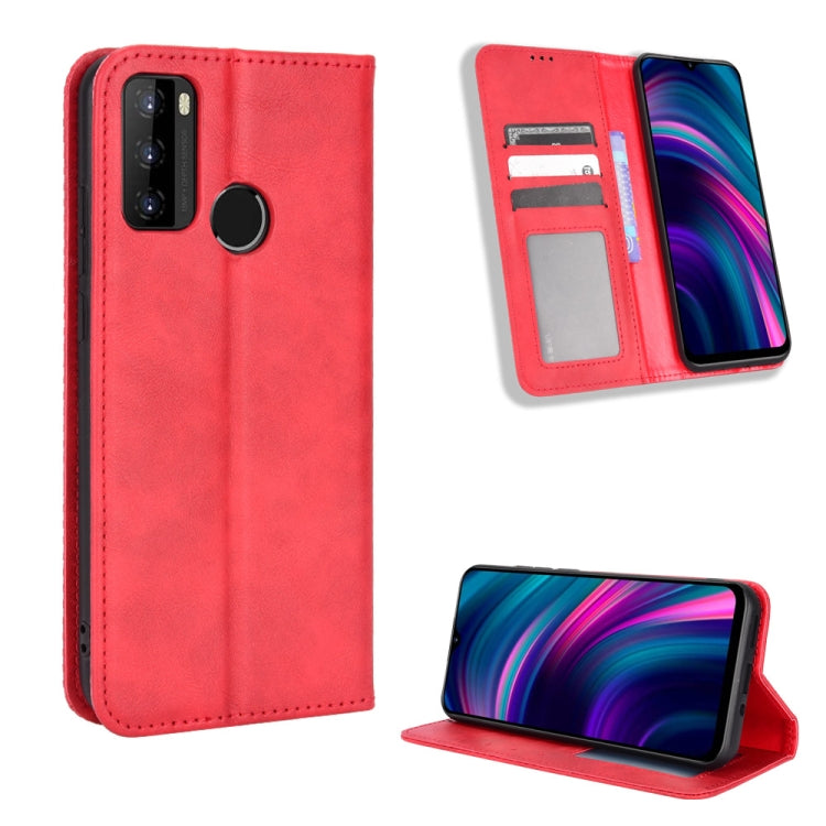 For BLU G51 Plus Magnetic Buckle Retro Texture Leather Phone Case
