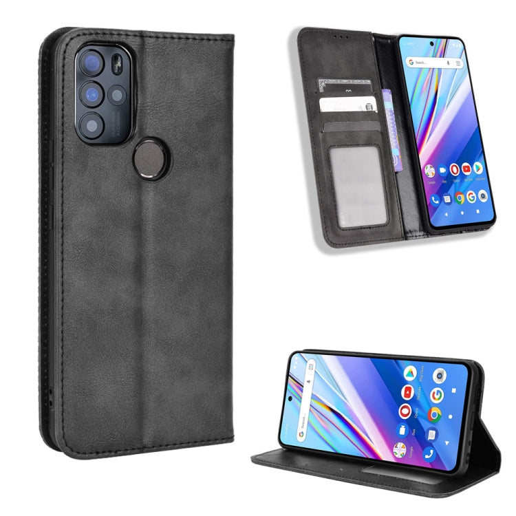 For BLU G91 Pro Magnetic Buckle Retro Texture Leather Phone Case