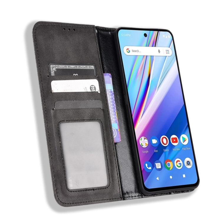 For BLU G91 Pro Magnetic Buckle Retro Texture Leather Phone Case