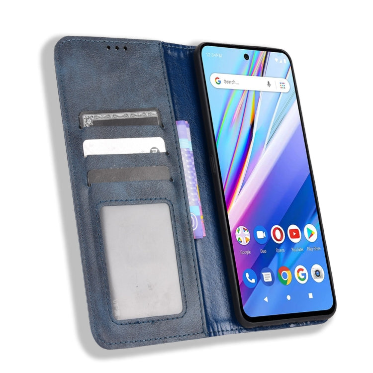 For BLU G91 Pro Magnetic Buckle Retro Texture Leather Phone Case