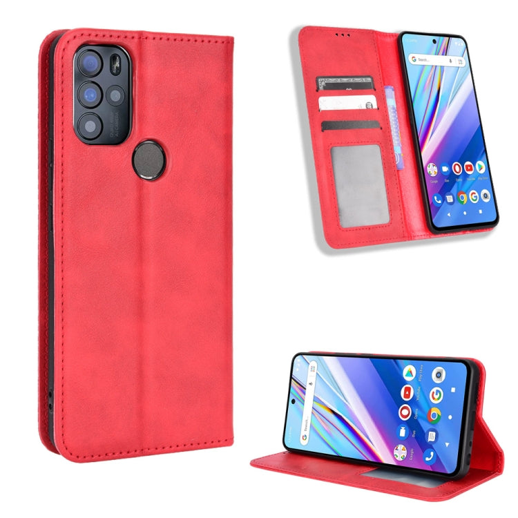 For BLU G91 Pro Magnetic Buckle Retro Texture Leather Phone Case