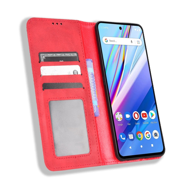 For BLU G91 Pro Magnetic Buckle Retro Texture Leather Phone Case