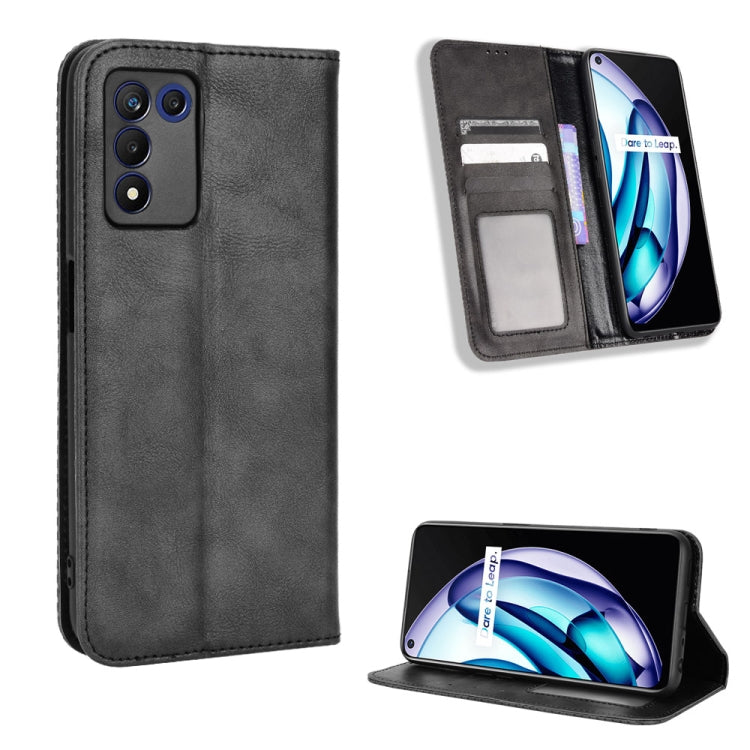 For OPPO Realme Q3T / Q3S Magnetic Buckle Retro Texture Leather Phone Case