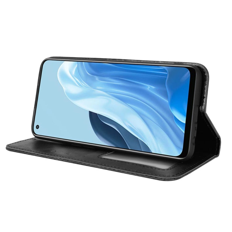 For OPPO Reno7 5G / Find X5 Lite Magnetic Buckle Retro Texture Leather Phone Case