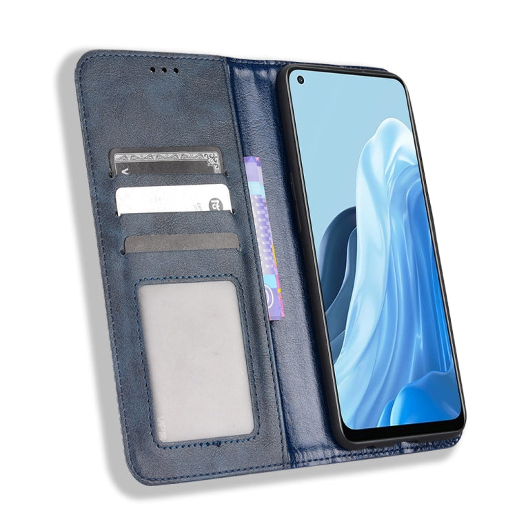 For OPPO Reno7 5G / Find X5 Lite Magnetic Buckle Retro Texture Leather Phone Case