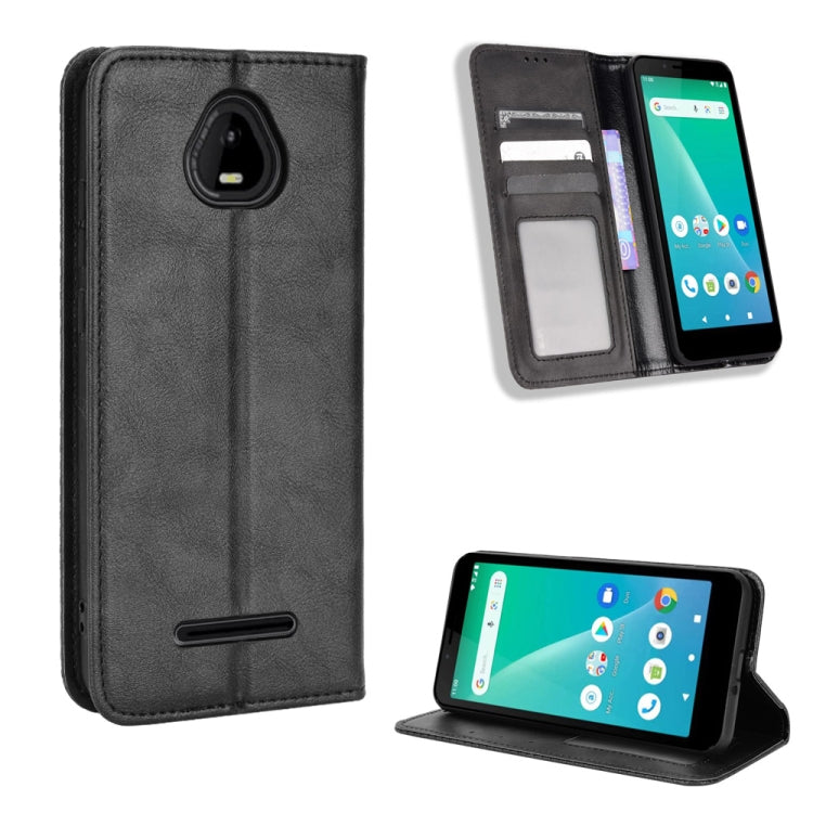For Schok Volt SV55 / SV55216 Magnetic Buckle Retro Texture Leather Phone Case