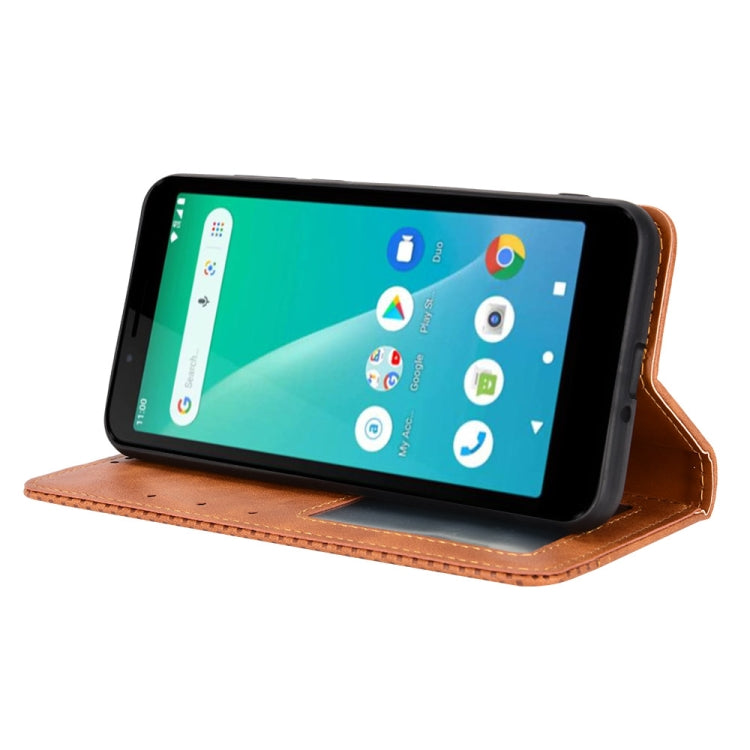 For Schok Volt SV55 / SV55216 Magnetic Buckle Retro Texture Leather Phone Case
