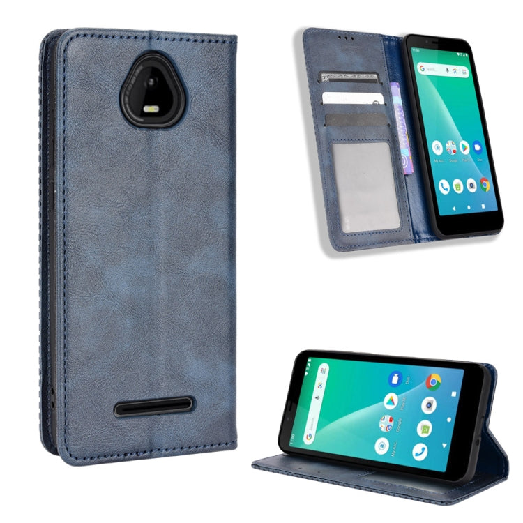 For Schok Volt SV55 / SV55216 Magnetic Buckle Retro Texture Leather Phone Case