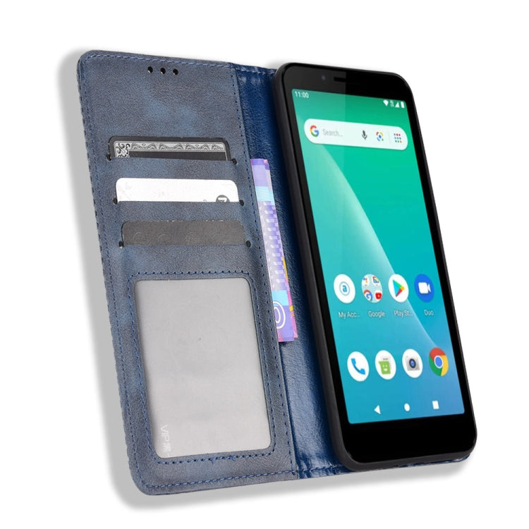 For Schok Volt SV55 / SV55216 Magnetic Buckle Retro Texture Leather Phone Case