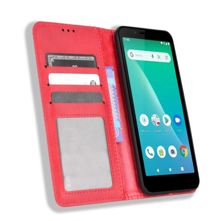For Schok Volt SV55 / SV55216 Magnetic Buckle Retro Texture Leather Phone Case