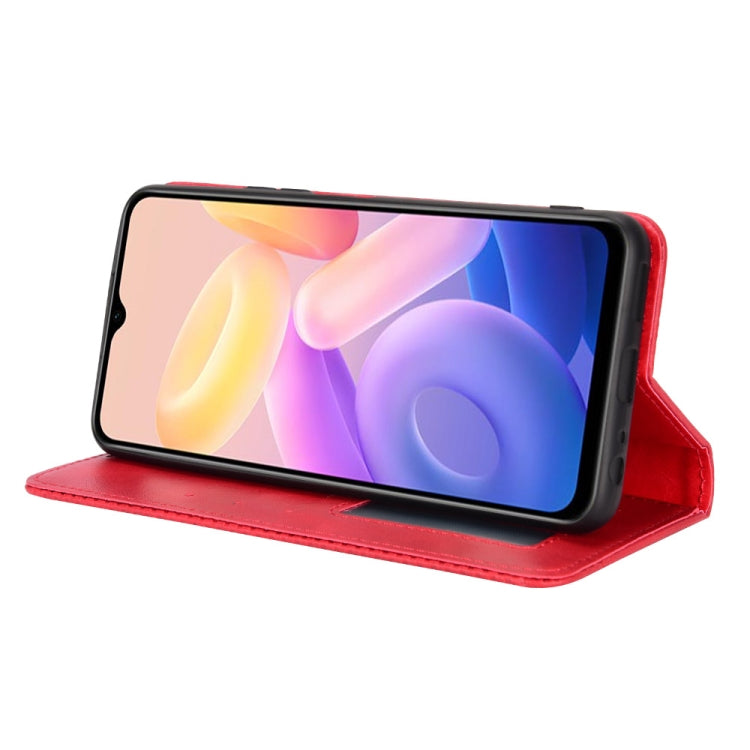 For vivo Y55s 5G Magnetic Buckle Retro Texture Leather Phone Case