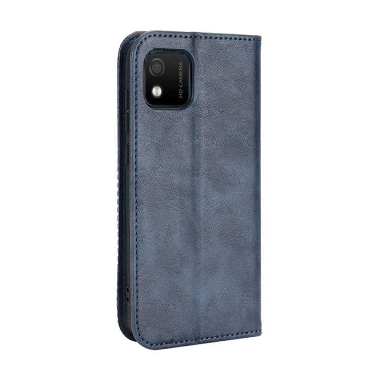 For Wiko Y52 Magnetic Buckle Retro Texture Leather Phone Case