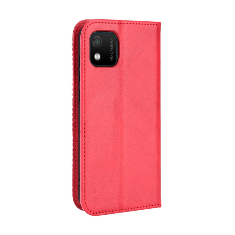For Wiko Y52 Magnetic Buckle Retro Texture Leather Phone Case