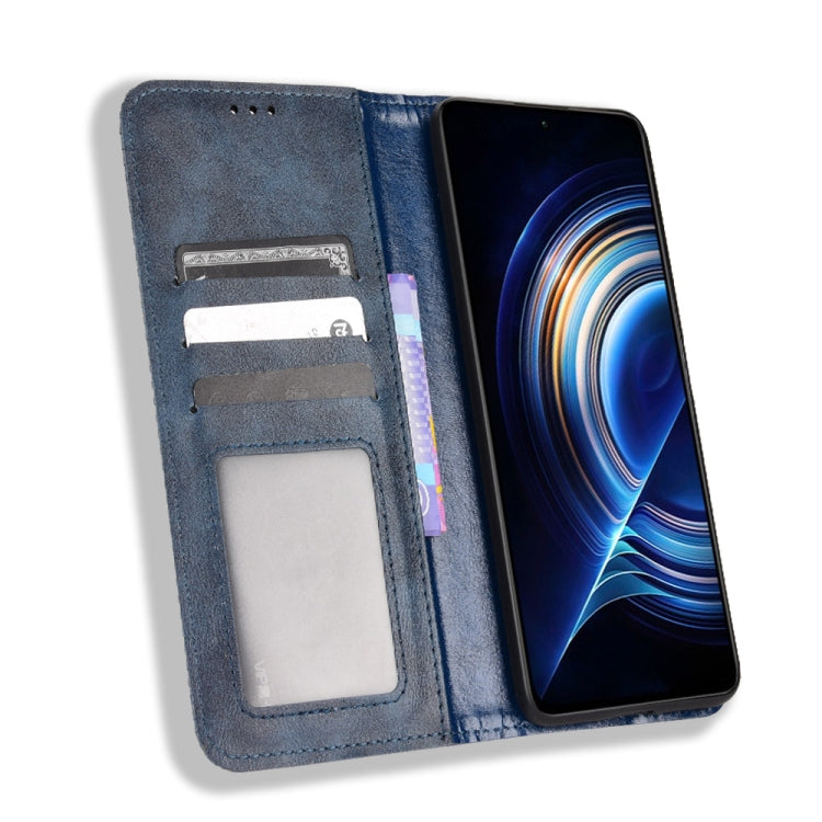 For Xiaomi Redmi Note 10S Magnetic Buckle Retro Texture Leather Phone Case