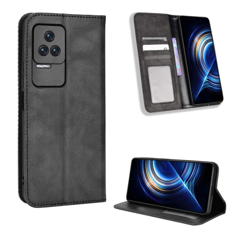 For Xiaomi Redmi K50 / K50 Pro Magnetic Buckle Retro Texture Leather Phone Case