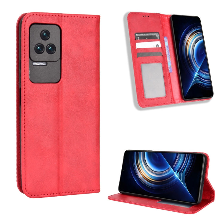 For Xiaomi Redmi K50 / K50 Pro Magnetic Buckle Retro Texture Leather Phone Case