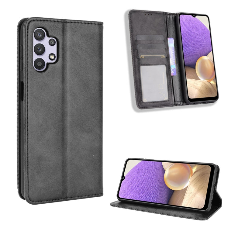 For Samsung Galaxy A13 4G Magnetic Buckle Retro Texture Leather Phone Case