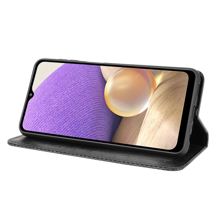 For Samsung Galaxy A13 4G Magnetic Buckle Retro Texture Leather Phone Case