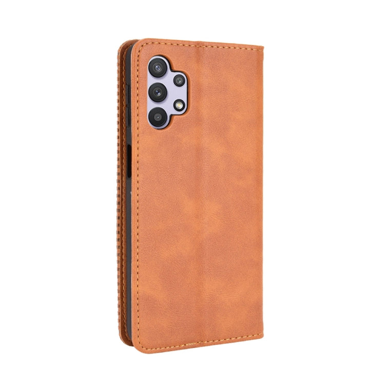 For Samsung Galaxy A13 4G Magnetic Buckle Retro Texture Leather Phone Case