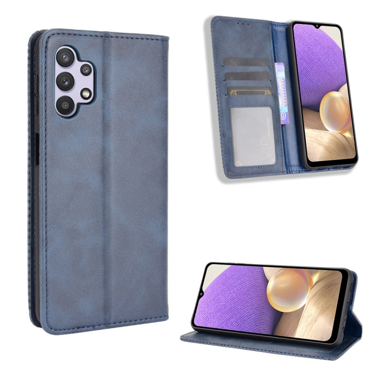 For Samsung Galaxy A13 4G Magnetic Buckle Retro Texture Leather Phone Case