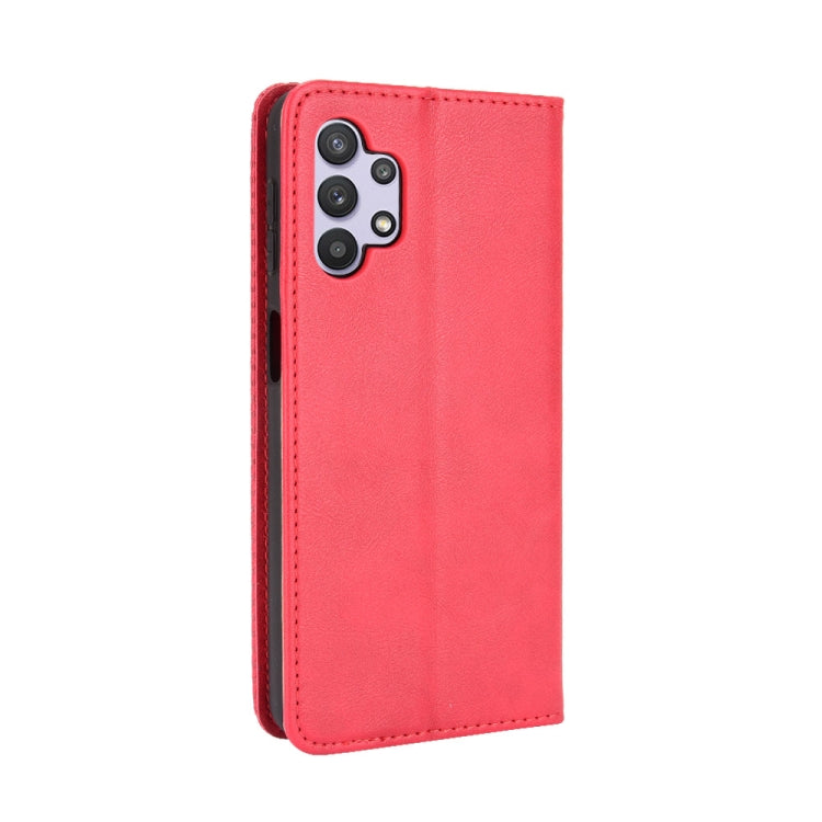 For Samsung Galaxy A13 4G Magnetic Buckle Retro Texture Leather Phone Case