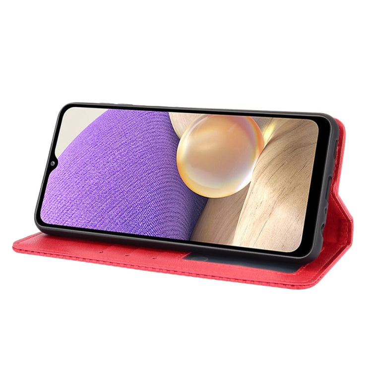 For Samsung Galaxy A13 4G Magnetic Buckle Retro Texture Leather Phone Case