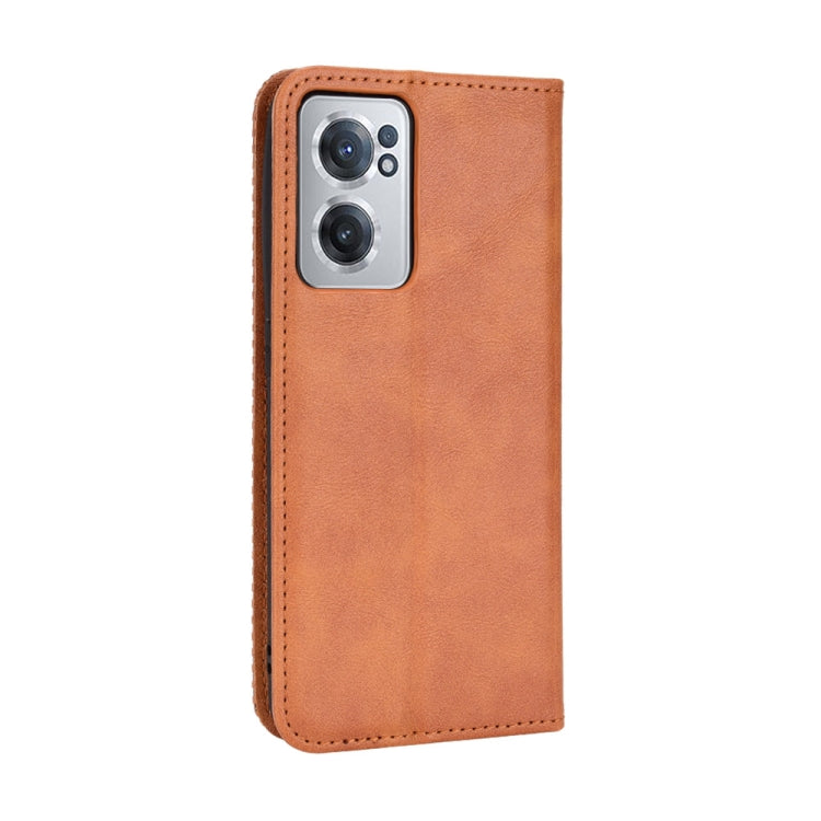 For OnePlus Nord CE 2 5G Magnetic Buckle Retro Texture Leather Phone Case