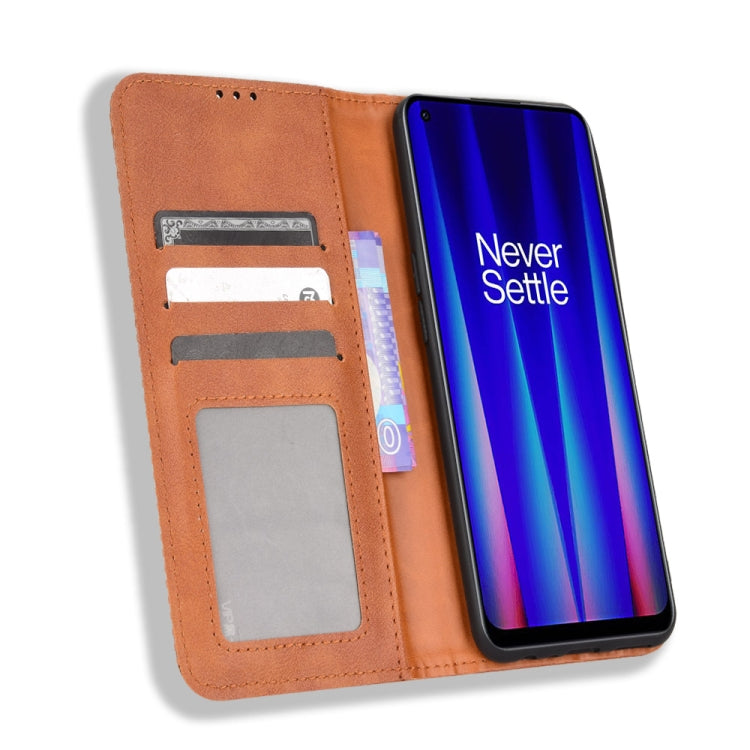 For OnePlus Nord CE 2 5G Magnetic Buckle Retro Texture Leather Phone Case