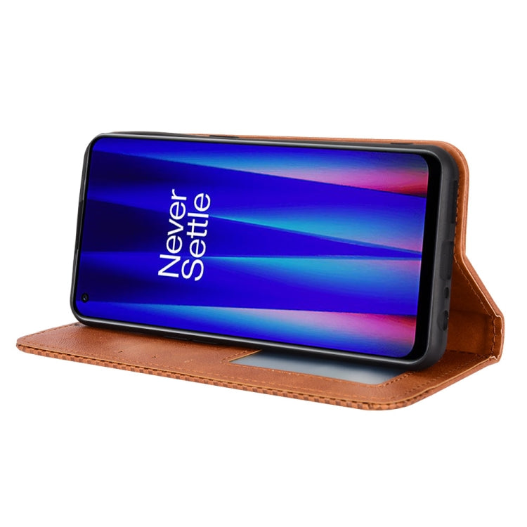 For OnePlus Nord CE 2 5G Magnetic Buckle Retro Texture Leather Phone Case