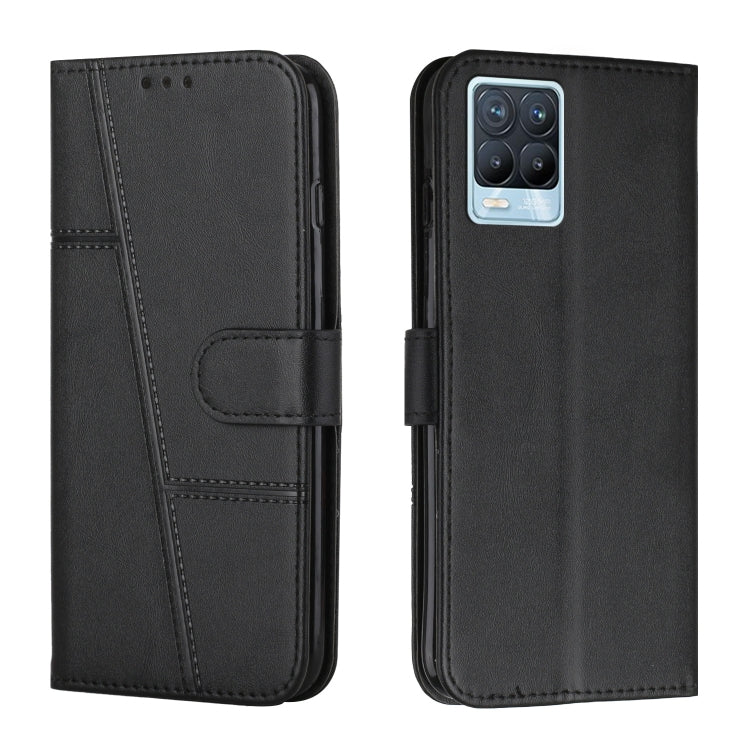 For OPPO Realme 8 / 8 Pro Stitching Calf Texture Buckle Leather Phone Case