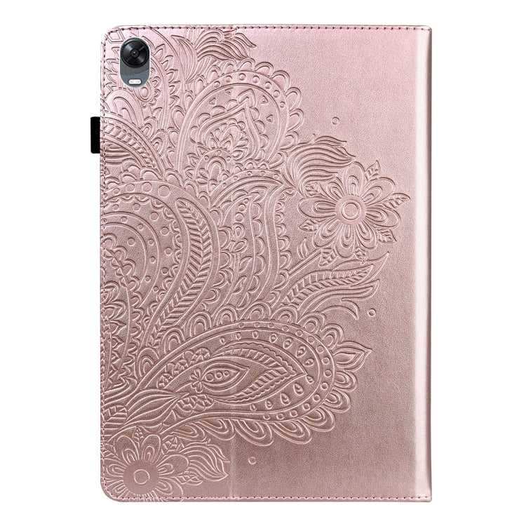 For OPPO Pad 11 inch Peacock Embossed Pattern TPU + PU Leather Tablet Case