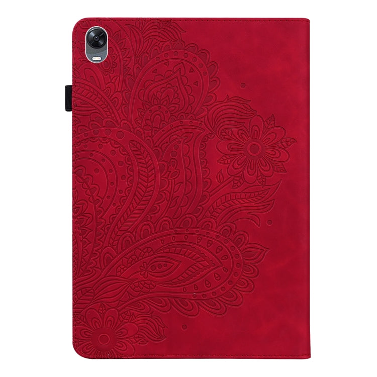 For OPPO Pad 11 inch Peacock Embossed Pattern TPU + PU Leather Tablet Case