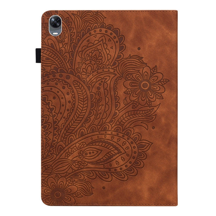 For OPPO Pad 11 inch Peacock Embossed Pattern TPU + PU Leather Tablet Case