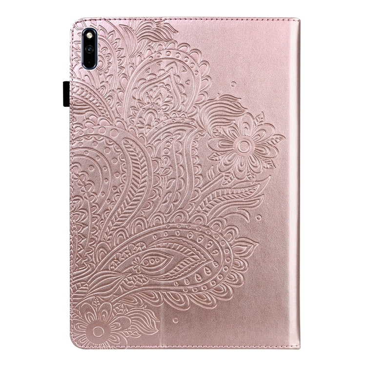 For Huawei MatePad 10.4 Peacock Embossed Pattern TPU + PU Leather Tablet Case