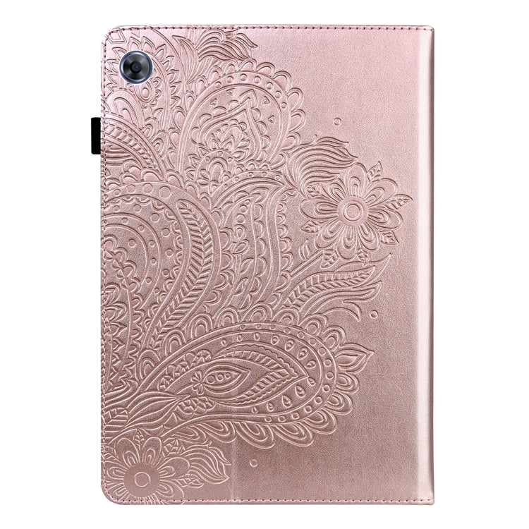 For Huawei MatePad T8 8.0 2020 Peacock Embossed Pattern TPU + PU Leather Tablet Case