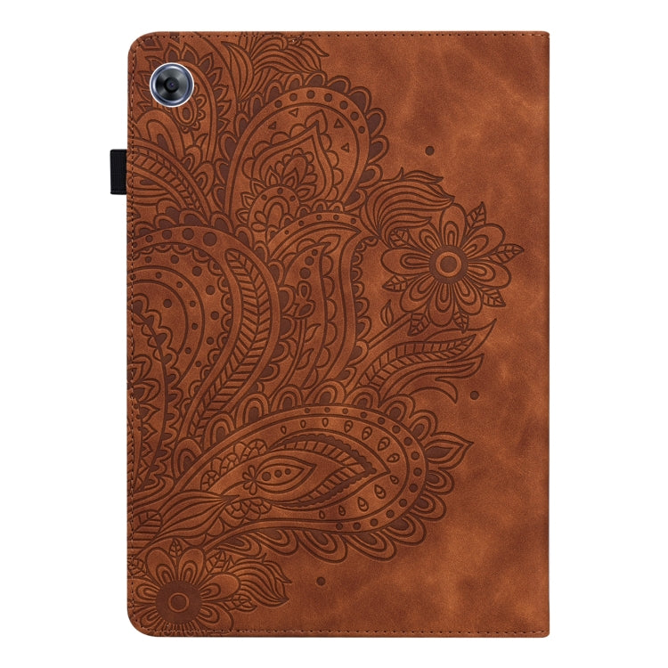For Huawei MatePad T8 8.0 2020 Peacock Embossed Pattern TPU + PU Leather Tablet Case