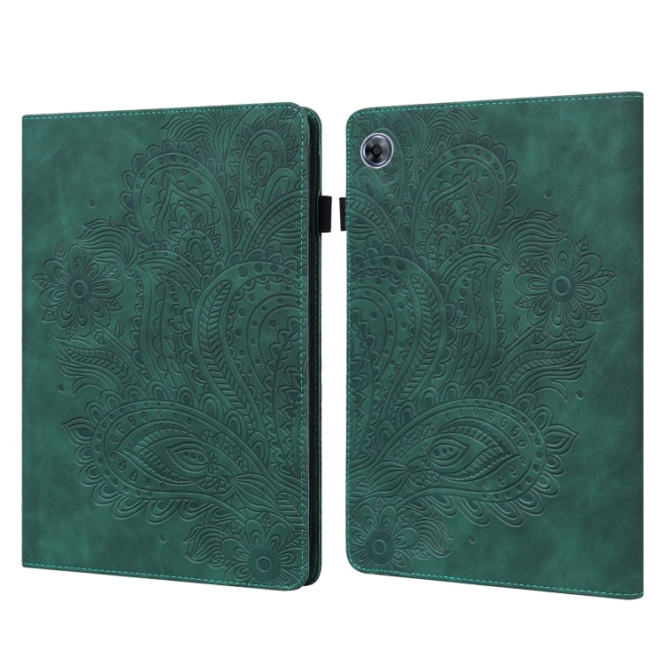 For Huawei MatePad T8 8.0 2020 Peacock Embossed Pattern TPU + PU Leather Tablet Case