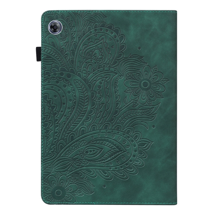For Huawei MatePad T8 8.0 2020 Peacock Embossed Pattern TPU + PU Leather Tablet Case