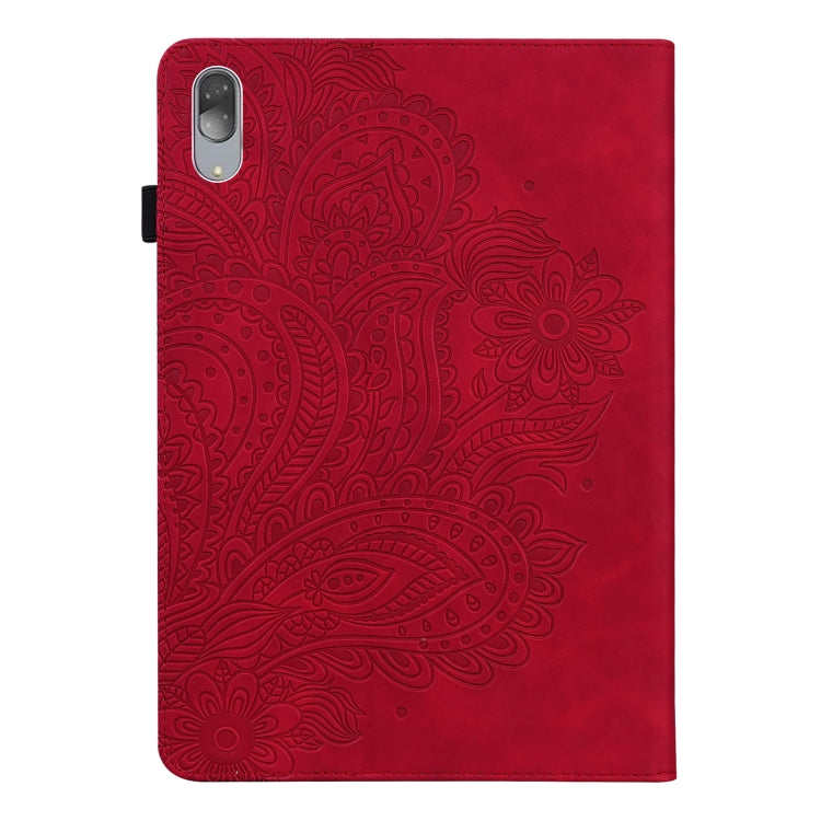 For Lenovo Tab P11 Pro 11.5 inch 2021 TB-J706L / TB-J706F Peacock Embossed Pattern TPU + PU Leather Tablet Case