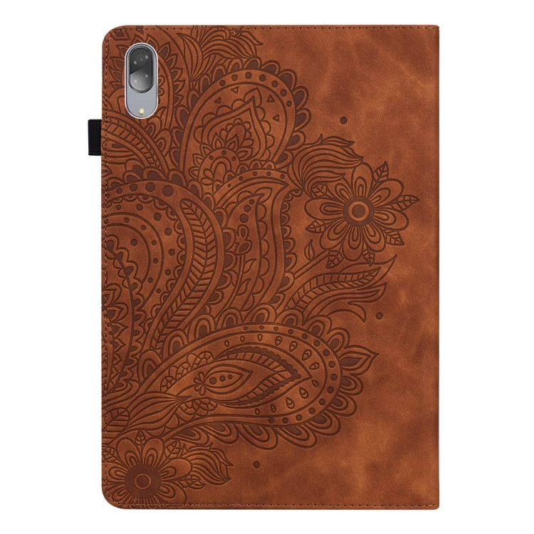 For Lenovo Tab P11 Pro 11.5 inch 2021 TB-J706L / TB-J706F Peacock Embossed Pattern TPU + PU Leather Tablet Case