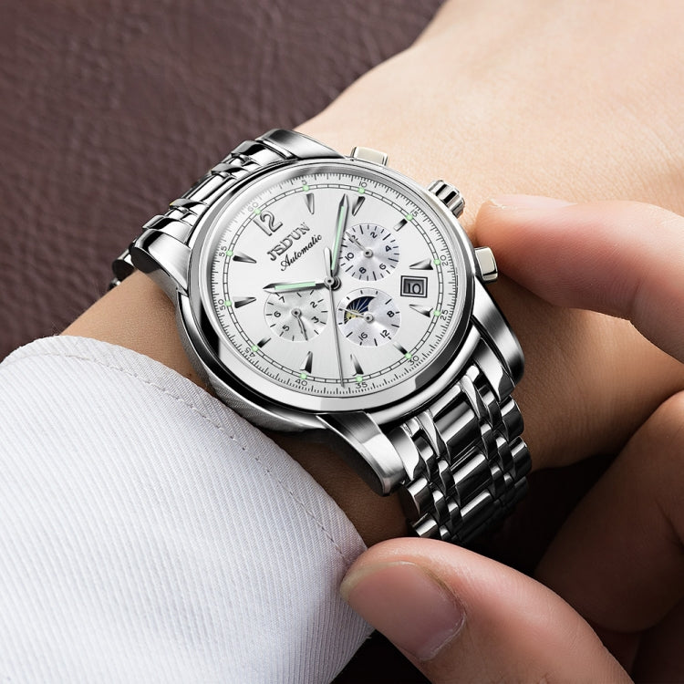 JIN SHI DUN 8750 Men Fashion Waterproof Luminous Mechanical Watch